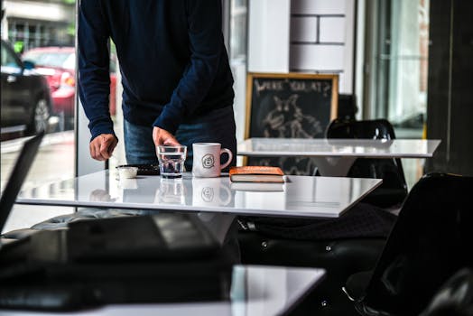 co-living space with work areas and social lounges