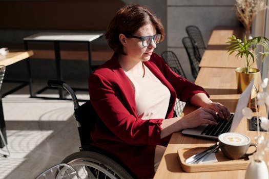 a digital nomad enjoying a coffee while working