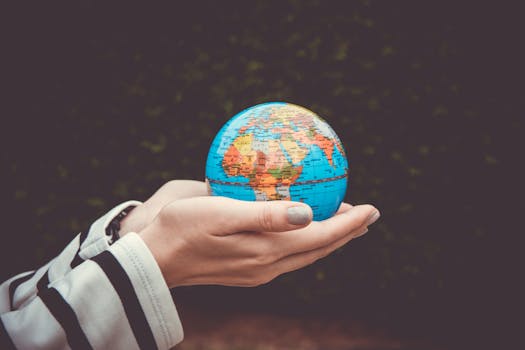world map with tax-related icons